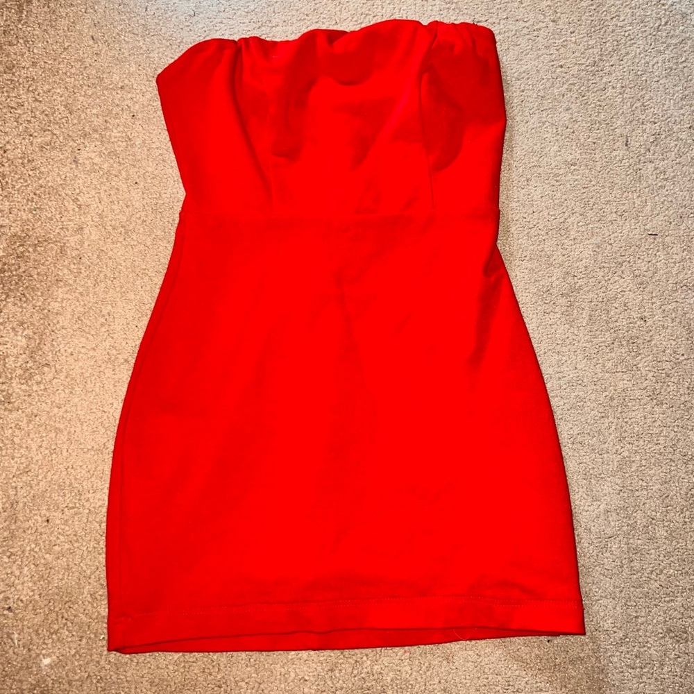 Lulus Strapless Red Mini Dress